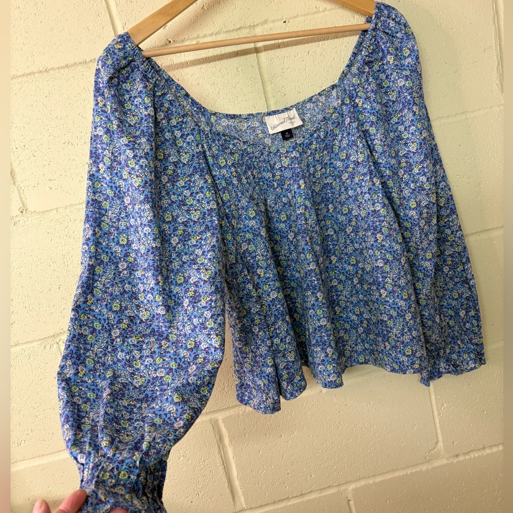 Boho cotton floral top 🪻